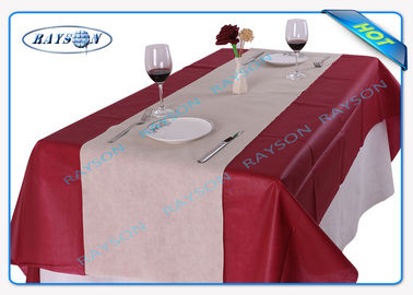 ワイン レッドの正方形の形の防水 Spunbond の非編まれたテーブルクロス