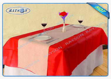 イタリアのホテルのためのカスタマイズされたロゴの使い捨て可能な非編まれたテーブルクロス