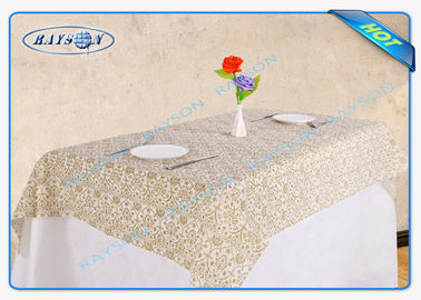 別の印刷パターンが付いている防水使い捨て可能なポリプロピレンの非編まれたテーブルクロス